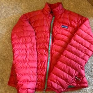 Red Patagonia down jacket size medium